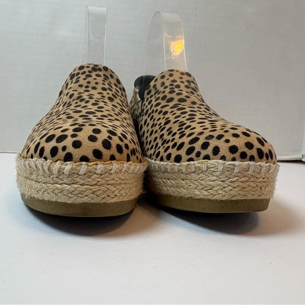 Dr. Scholl’s Be Free Frankley slip-on espadrilles wedges cheetah print size 6M